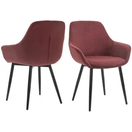 SalesFever Armlehnstuhl 2er Set Cord-Optik