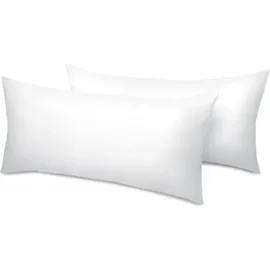 Beautissu BeauNuit UK Kopfkissen 40 x 80 cm Weiß