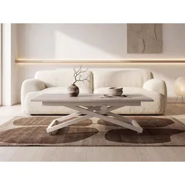 WFL GROUP Axen Beige Holz 120-160 x 80 x 38-75 cm