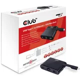 Club 3D USB Type-C to Ethernet + USB 3.0 + USB Type-C Charging Mini Dock - Schwarz