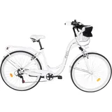 Damenfahrrad Davi Maria Aluminium 28", 7 Gänge, 160-185 cm, Weiß