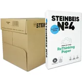 Steinbeis No. 4 – 2500 (5 x 500) Blatt DIN A4 80 g/m2, Weiß & Chlorfrei, hochwertiges Kopierpapier ISO 100 / CIE 135