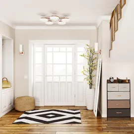 Relaxdays Schubladenschrank 58 x 87,5 x 31,5 cm Braun