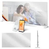 Kesser KESSER® Infrarotheizung Spiegelheizung Energiesparend 2in1 Standgerät & Wandmontage Elektroheizung mit Erkennung Offener Fenster + Fernbedienung & App-Steuerung Thermostat Infrarot Heizpaneel