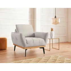 Sessel EXXPO - SOFA FASHION "Palic, Loungesessel", beige (papyrus), B:92cm H:87cm T:95cm, Sessel, Einzelsessel, inklusive Rückenverstellung