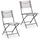 Relaxdays Gartenstuhl Klappstuhl 2er Set 120 x 60 x 90 cm beige