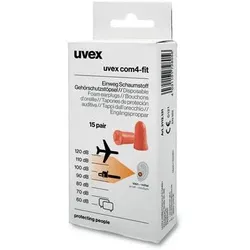 uvex com4-fit Gehörschutzstöpsel orange SNR 33 dB Größe S - Inhalt: 15 Paar in Retail-Minibox orange S - 2112131 - orange