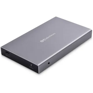 Cable Matters Aluminum 10Gbps USB 3.1 Gen 2 Externes SSD-Festplattengehäuse (USB C-Gehäuse, SSD Gehäuse) mit USB-C und USB-A Kabel - USBC, Thunderbolt 3, USB4 und Thunderbolt 4 Port kompatibel
