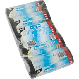 Papstar Müllbeutel, HDPE 35 l 69 cm x 55 cm schwarz 20 my | Schwarz