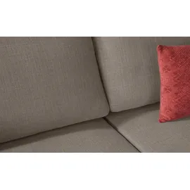 Max Schelling Eckcouch Mikrofaser 2-Sitzer Braun