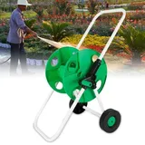 Gartenschlauch Schlauchtrommel, Schlauchwagen Fahrbare Schlauchaufroller 50m 1/2" Schlauch 27 * 38.5 * 87cm