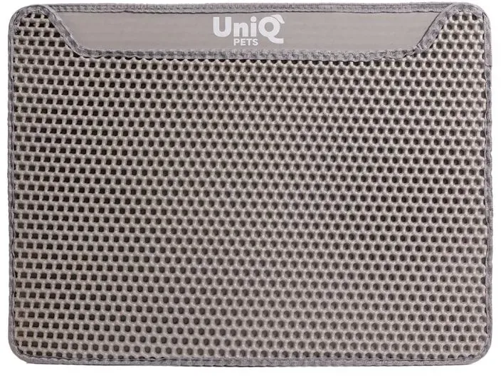 UNIQ PETS Zweilagige Katzentoilettenunterlage, grau, 45x60cm