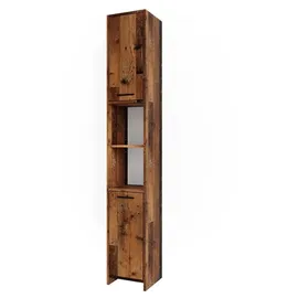 Vicco Kiko Hochschrank 30 x 190 cm Eiche Rustikal Holz