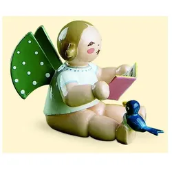 Wendt und Kühn Engel mit Notenblatt und Vogel Größe 5-6 cm