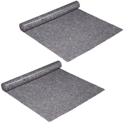 relaxdays Malervlies 2 x Malvervlies 180g/m2 1×25 m grau