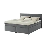 deinbett Boxspringbett ¦ grau ¦ Maße (cm): B: 167 H: 104