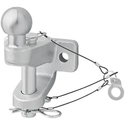 ProPlus 341216V02 Anhängerkupplung silber zweifach Ausführung  max. 3,5t D-Wert 21kN