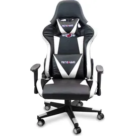 LACESTONE Gaming Stuhl Chair Drehstuhl Gamming Sessel PC Computer Gamingstuhl Gamingsessel (Weiß)