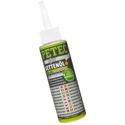 PETEC 70560 Kettenöl Tropfflasche 100ml Wet Lube Fahrradkette Schmieren