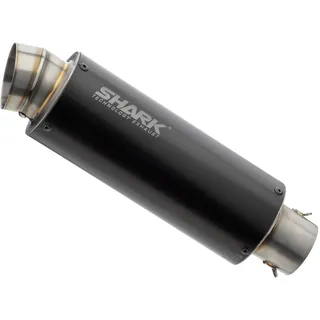 Shark exhaust SRC 4 Aluminium eloxiert schwarz, schwarz