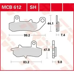 TRW Bremsbelagsatz MCB612 Bremsbeläge,Bremsklötze,Bremssteine,Bremsbeläge & Bremsbelagsatz,Bremsklötze & Bremsbelagsatz