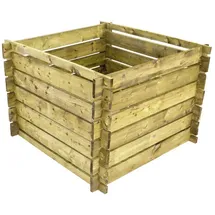 NATIV Komposter 100 x 100 x 65 cm, grün, Holzkomposter Stecksystem