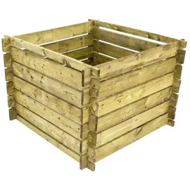 NATIV Komposter 100 x 100 x 65 cm, grün, Holzkomposter Stecksystem