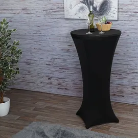 Mendler Stehtischhusse HWC-J30 Schwarz Ø 60 cm