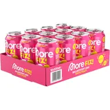 MORE Fizi, White Peach, 330 ml (12er Pack), Ballaststoff-Limo mit 10 g Ballaststoffe pro Dose
