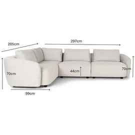 VCM Eckcouch beige