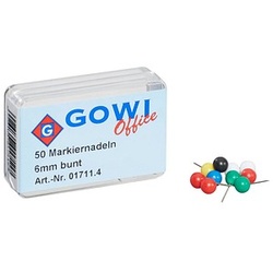 50 Gowi Pinnnadeln farbsortiert
