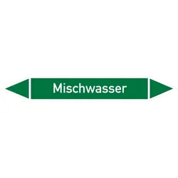 Rohrleitungskennzeichen Mischwasser - 100x15 mm Folie selbstklebend
