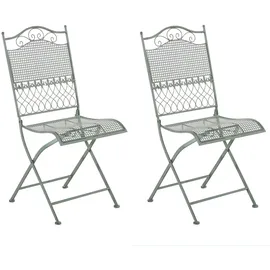 CLP Kiran Gartensessel 41 x 50 x 91 cm antik-grün 2 St.