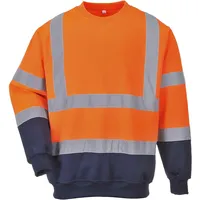 PORTWEST 2-farbiges Warnschutz-Sweatshirt, Größe: L, Farbe: Orange/navy - Two Tone 1 Stück, orange / marine, B306ONRL
