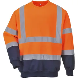 PORTWEST 2-farbiges Warnschutz-Sweatshirt, Größe: L, / marine, B306ONRL