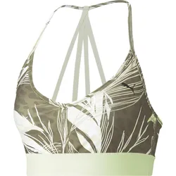 Puma Low Impact Risktaker Bra dark green moss-trop print (32) S