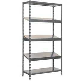 Proregal Fachbodenregal Metall 200x100x40 cm grau