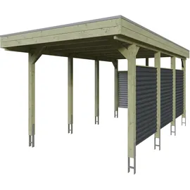 SKANHOLZ Friesland Hybrid Set 11 3,14 x 5,55 m grün inkl. Rück- und Seitenwände