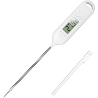 Digitale Küchenthermometer, Fleischthermometer Grillthermometer Bratenthermometer mit langer Sonde, LCD-Bildschirm Kochthermometer für Küche, Kochen, Grill, BBQ, Babyernährung