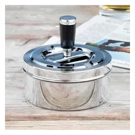 Gravidus Drehaschenbecher Aschenbecher Ascher Windaschenbecher Drehascher verchromt