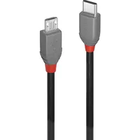 Lindy USB-Kabel USB 2.0 USB-C® Stecker, USB-Micro-B Stecker 3.00m Schwarz 36893