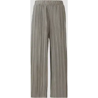 QS Plissierte Wide-Leg-Hose, Taubengrau 42/30