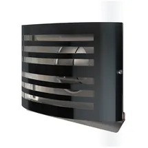MS Beschläge - Wetterschutzgitter Alfa Abluftgitter Premium Gitter Lüftungsgitter Edelstahl 125mm Schwarz Ral7021