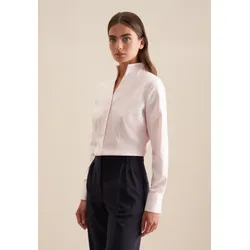Klassische Bluse SEIDENSTICKER "Schwarze Rose", Damen, Gr. XXS (32), rosa, 100% Baumwolle, unifarben, slim fit, ohne Ausschnitt, Langarm, Blusen, Langarm Kragen Uni