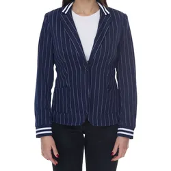 AjC Blazer Damen Business-Jacke mit Ein-Knopf-Verschluss Blazer Anzug-Jacke 90509505 Navy - 38