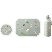 Mepal | Campus Lunchset | Fruchtbox, Bentobox & Trinkflasche | Spülmaschinenfest & BPA-frei | 300, 400 & 750 ml | Mit Fächern, Gabel & Clip-Verschlu