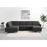 sit&more Wohnlandschaft SIT & MORE "Farö U-Form", grau (fango), B:325cm H:90cm T:187cm, Sofas, Wohnlandschaft, inklusive Federkern, wahlweise mit Bettfunktion und Bettkasten