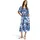 Betty & Co Sommerkleid Blumenprint Weiß/Dunkelblau 38