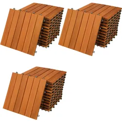 Casaria 33x Holzfliesen Akazie 30x30cm