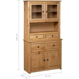 vidaXL Highboard 93 x 180 x 40,5 cm Kiefer / Braun